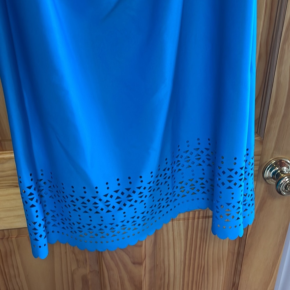 Plus size Turquoise Dress 16,just above the knee, gorgeous,pit to pit 20” - Picture 3 of 6